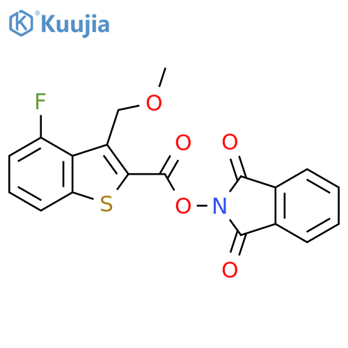 1,3-dioxo-2,3-dihydro-1H-isoindol-2-yl 4-fluoro-3-(methoxymethyl)-1-benzothiophene-2-carboxylate structure