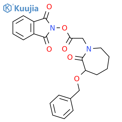 1,3-dioxo-2,3-dihydro-1H-isoindol-2-yl 2-[3-(benzyloxy)-2-oxoazepan-1-yl]acetate structure