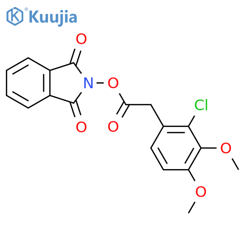 1,3-dioxo-2,3-dihydro-1H-isoindol-2-yl 2-(2-chloro-3,4-dimethoxyphenyl)acetate structure