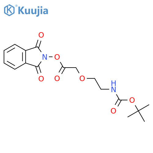 1,3-dioxo-2,3-dihydro-1H-isoindol-2-yl 2-(2-{[(tert-butoxy)carbonyl]amino}ethoxy)acetate structure