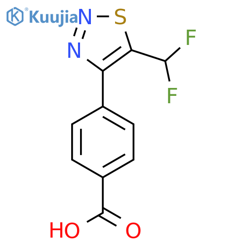 4-[5-(Difluoromethyl)thiadiazol-4-yl]benzoic acid structure