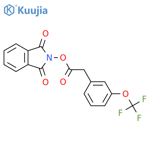 1,3-dioxo-2,3-dihydro-1H-isoindol-2-yl 2-[3-(trifluoromethoxy)phenyl]acetate structure
