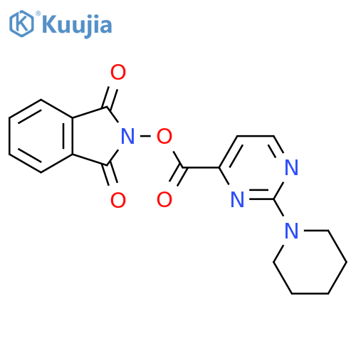 1,3-dioxo-2,3-dihydro-1H-isoindol-2-yl 2-(piperidin-1-yl)pyrimidine-4-carboxylate structure