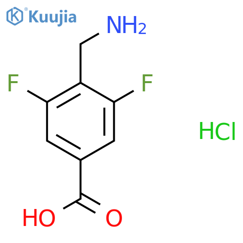 4-(Aminomethyl)-3,5-difluorobenzoic acid;hydrochloride structure