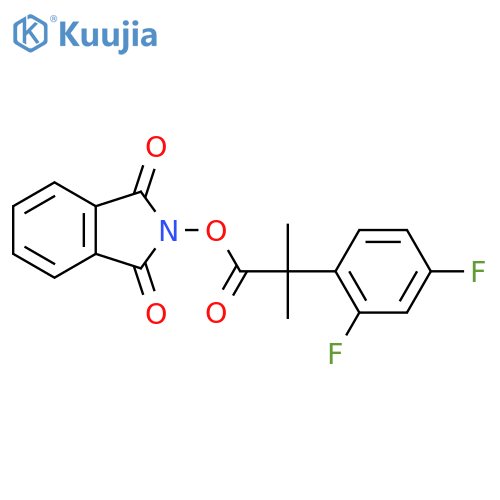 1,3-dioxo-2,3-dihydro-1H-isoindol-2-yl 2-(2,4-difluorophenyl)-2-methylpropanoate structure