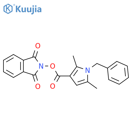 1,3-dioxo-2,3-dihydro-1H-isoindol-2-yl 1-benzyl-2,5-dimethyl-1H-pyrrole-3-carboxylate structure
