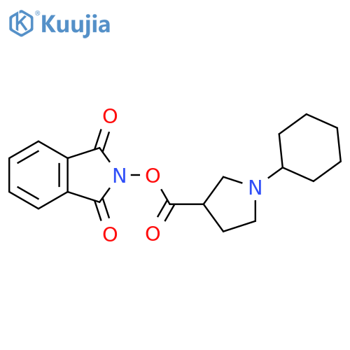 1,3-dioxo-2,3-dihydro-1H-isoindol-2-yl 1-cyclohexylpyrrolidine-3-carboxylate structure