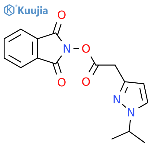 1,3-dioxo-2,3-dihydro-1H-isoindol-2-yl 2-[1-(propan-2-yl)-1H-pyrazol-3-yl]acetate structure
