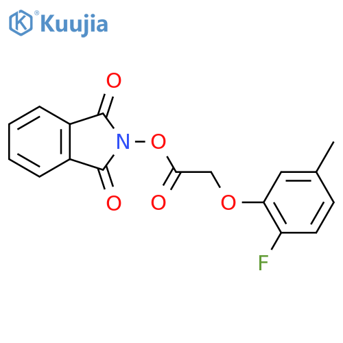 1,3-dioxo-2,3-dihydro-1H-isoindol-2-yl 2-(2-fluoro-5-methylphenoxy)acetate structure