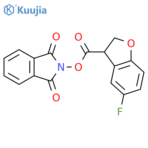1,3-dioxo-2,3-dihydro-1H-isoindol-2-yl 5-fluoro-2,3-dihydro-1-benzofuran-3-carboxylate structure