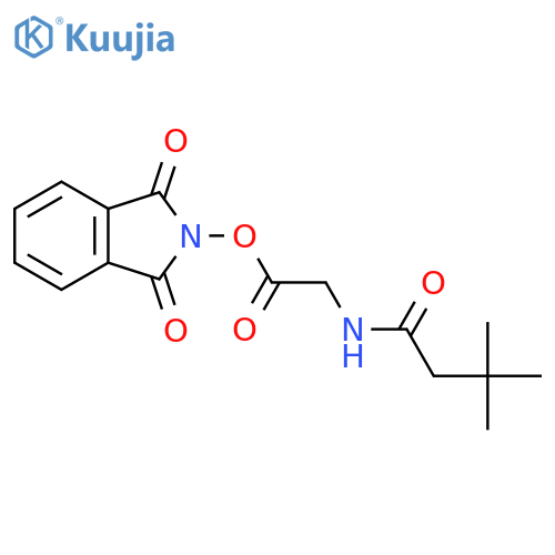 1,3-dioxo-2,3-dihydro-1H-isoindol-2-yl 2-(3,3-dimethylbutanamido)acetate structure