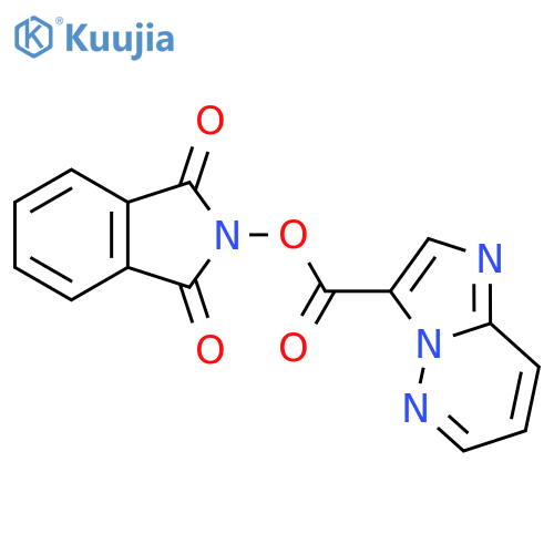 1,3-dioxo-2,3-dihydro-1H-isoindol-2-yl imidazo[1,2-b]pyridazine-3-carboxylate structure
