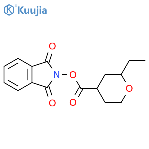 1,3-dioxo-2,3-dihydro-1H-isoindol-2-yl 2-ethyloxane-4-carboxylate structure