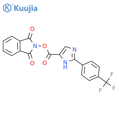 1,3-dioxo-2,3-dihydro-1H-isoindol-2-yl 2-[4-(trifluoromethyl)phenyl]-1H-imidazole-5-carboxylate structure