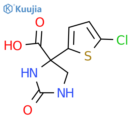 4-(5-Chlorothiophen-2-yl)-2-oxoimidazolidine-4-carboxylic acid structure