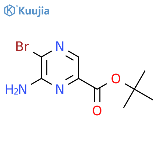 Tert-butyl 6-amino-5-bromopyrazine-2-carboxylate structure