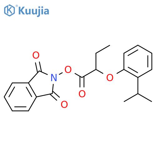 1,3-dioxo-2,3-dihydro-1H-isoindol-2-yl 2-[2-(propan-2-yl)phenoxy]butanoate structure