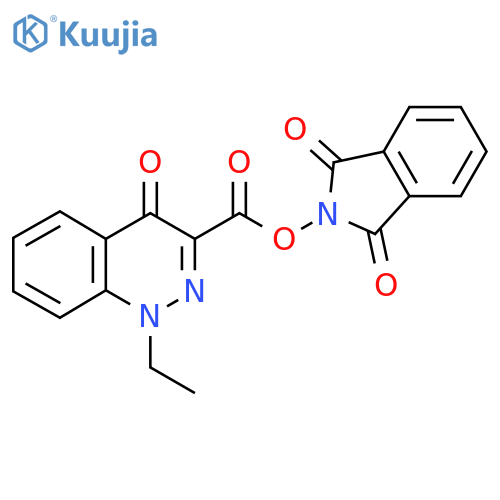 1,3-dioxo-2,3-dihydro-1H-isoindol-2-yl 1-ethyl-4-oxo-1,4-dihydrocinnoline-3-carboxylate structure