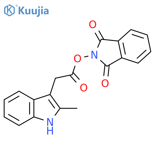 1,3-dioxo-2,3-dihydro-1H-isoindol-2-yl 2-(2-methyl-1H-indol-3-yl)acetate structure
