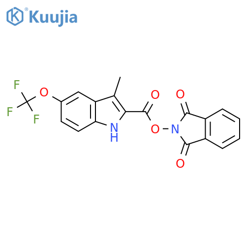 1,3-dioxo-2,3-dihydro-1H-isoindol-2-yl 3-methyl-5-(trifluoromethoxy)-1H-indole-2-carboxylate structure