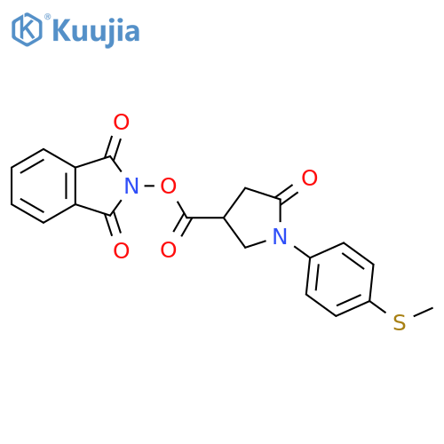 1,3-dioxo-2,3-dihydro-1H-isoindol-2-yl 1-[4-(methylsulfanyl)phenyl]-5-oxopyrrolidine-3-carboxylate structure