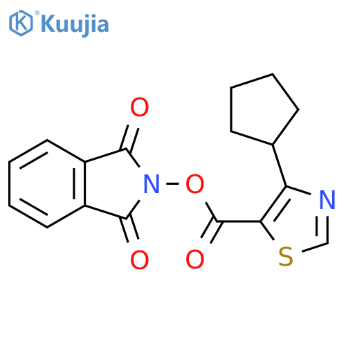 1,3-dioxo-2,3-dihydro-1H-isoindol-2-yl 4-cyclopentyl-1,3-thiazole-5-carboxylate structure