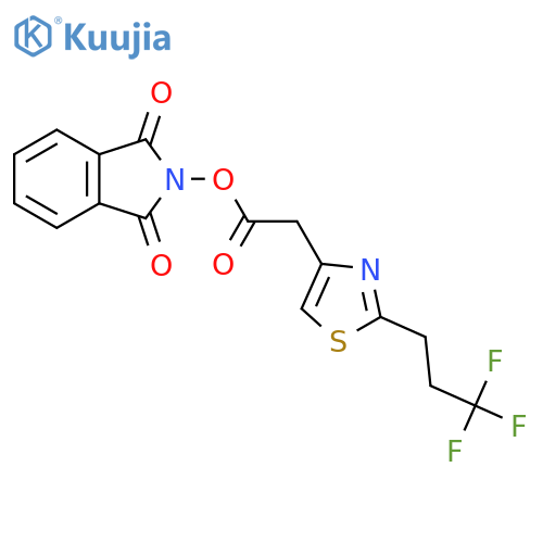 1,3-dioxo-2,3-dihydro-1H-isoindol-2-yl 2-[2-(3,3,3-trifluoropropyl)-1,3-thiazol-4-yl]acetate structure