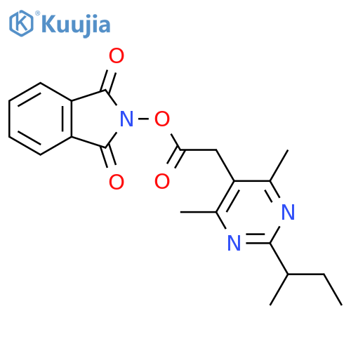 1,3-dioxo-2,3-dihydro-1H-isoindol-2-yl 2-[2-(butan-2-yl)-4,6-dimethylpyrimidin-5-yl]acetate structure