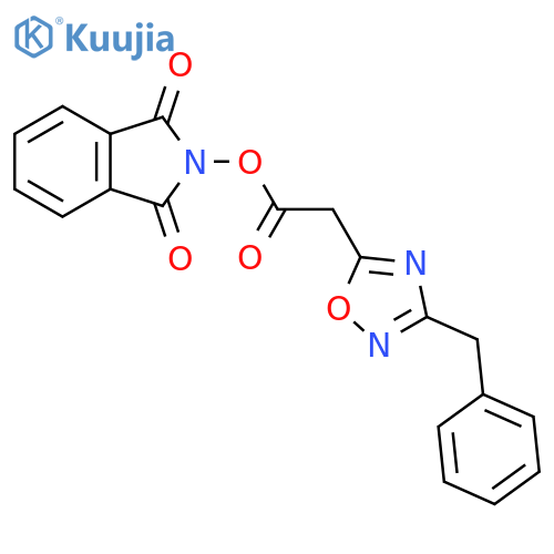 1,3-dioxo-2,3-dihydro-1H-isoindol-2-yl 2-(3-benzyl-1,2,4-oxadiazol-5-yl)acetate structure