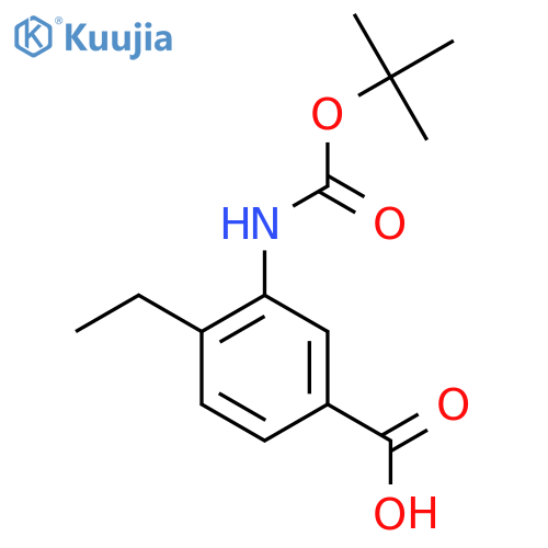 3-{[(Tert-butoxy)carbonyl]amino}-4-ethylbenzoic acid structure