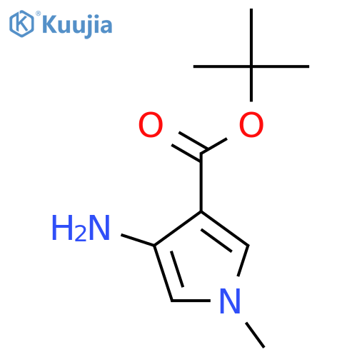 Tert-butyl 4-amino-1-methylpyrrole-3-carboxylate structure