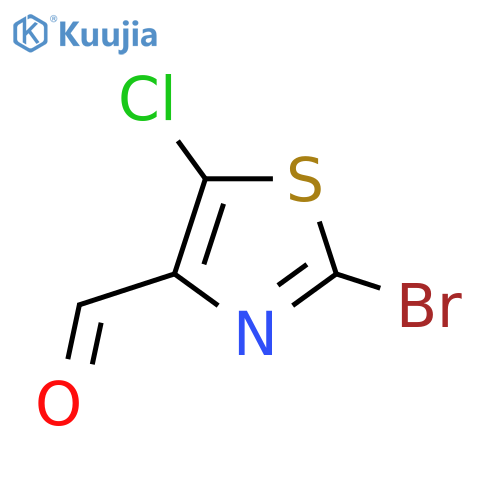 2-Bromo-5-chloro-1,3-thiazole-4-carbaldehyde structure