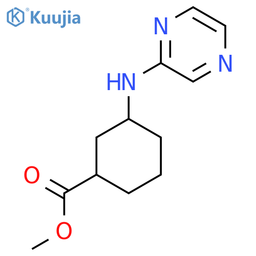 Methyl 3-[(pyrazin-2-yl)amino]cyclohexane-1-carboxylate structure