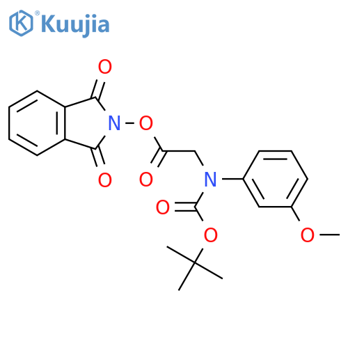 1,3-dioxo-2,3-dihydro-1H-isoindol-2-yl 2-{[(tert-butoxy)carbonyl](3-methoxyphenyl)amino}acetate structure