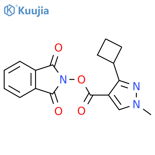 1,3-dioxo-2,3-dihydro-1H-isoindol-2-yl 3-cyclobutyl-1-methyl-1H-pyrazole-4-carboxylate structure