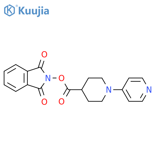 1,3-dioxo-2,3-dihydro-1H-isoindol-2-yl 1-(pyridin-4-yl)piperidine-4-carboxylate structure