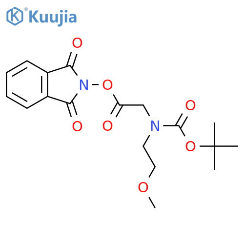 1,3-dioxo-2,3-dihydro-1H-isoindol-2-yl 2-{[(tert-butoxy)carbonyl](2-methoxyethyl)amino}acetate structure