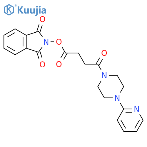 1,3-dioxo-2,3-dihydro-1H-isoindol-2-yl 4-oxo-4-[4-(pyridin-2-yl)piperazin-1-yl]butanoate structure