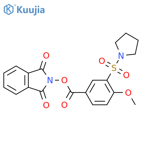 1,3-dioxo-2,3-dihydro-1H-isoindol-2-yl 4-methoxy-3-(pyrrolidine-1-sulfonyl)benzoate structure