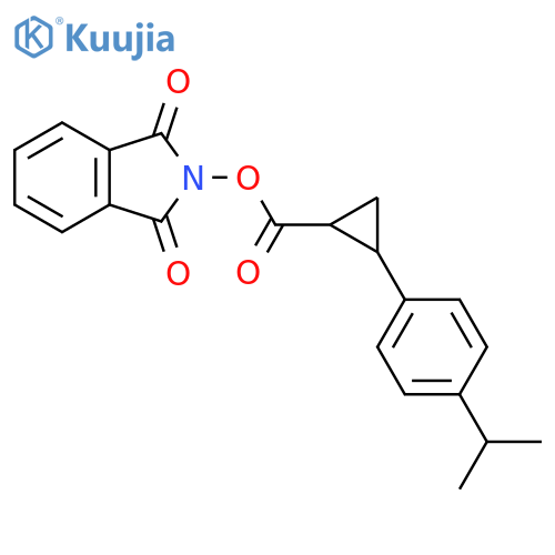 1,3-dioxo-2,3-dihydro-1H-isoindol-2-yl 2-[4-(propan-2-yl)phenyl]cyclopropane-1-carboxylate structure
