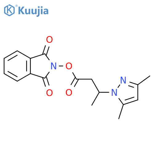 1,3-dioxo-2,3-dihydro-1H-isoindol-2-yl 3-(3,5-dimethyl-1H-pyrazol-1-yl)butanoate structure
