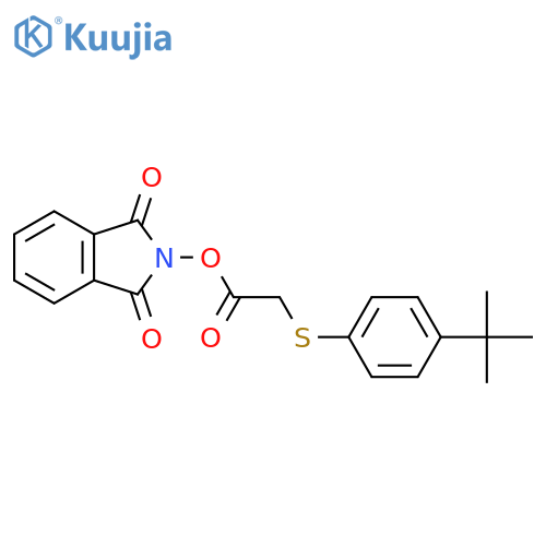 1,3-dioxo-2,3-dihydro-1H-isoindol-2-yl 2-[(4-tert-butylphenyl)sulfanyl]acetate structure