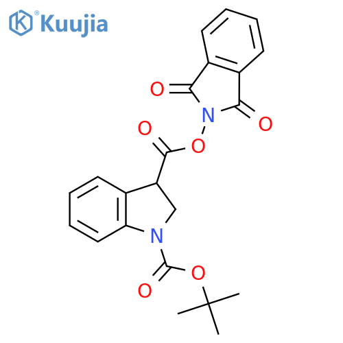 1-tert-butyl 3-(1,3-dioxo-2,3-dihydro-1H-isoindol-2-yl) 2,3-dihydro-1H-indole-1,3-dicarboxylate structure