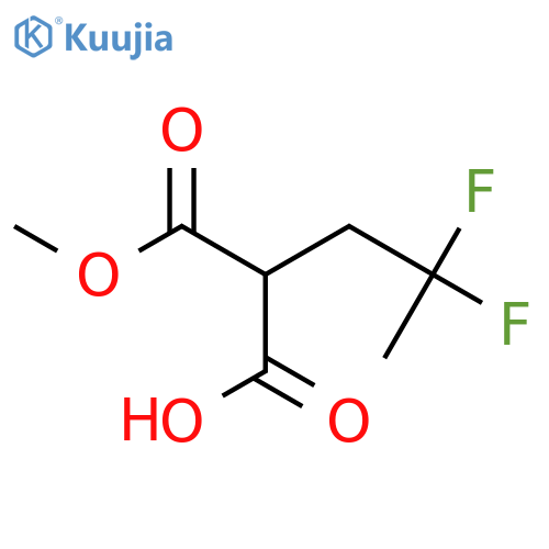 4,4-difluoro-2-(methyl carboxy)pentanoic acid structure