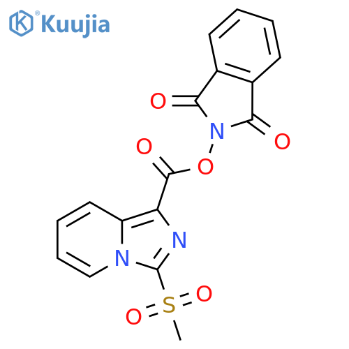 1,3-dioxo-2,3-dihydro-1H-isoindol-2-yl 3-methanesulfonylimidazo[1,5-a]pyridine-1-carboxylate structure