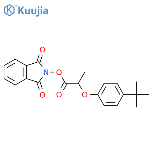 1,3-dioxo-2,3-dihydro-1H-isoindol-2-yl 2-(4-tert-butylphenoxy)propanoate structure