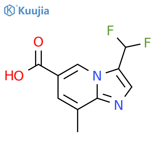 3-(Difluoromethyl)-8-methylimidazo[1,2-a]pyridine-6-carboxylic acid structure