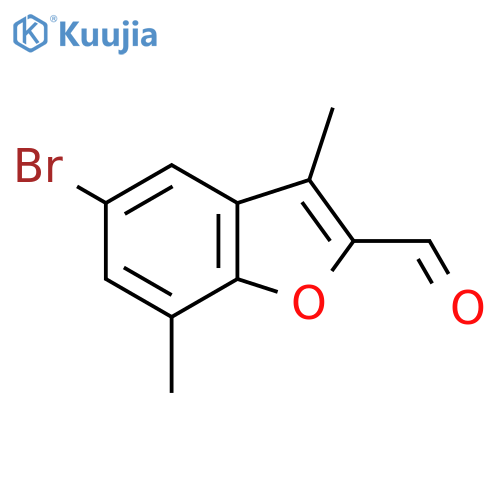 5-Bromo-3,7-dimethyl-1-benzofuran-2-carbaldehyde structure