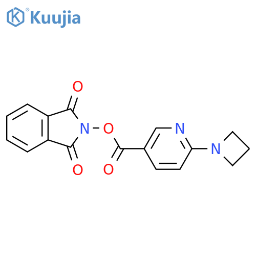 1,3-dioxo-2,3-dihydro-1H-isoindol-2-yl 6-(azetidin-1-yl)pyridine-3-carboxylate structure