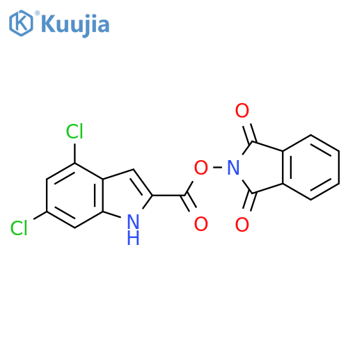 1,3-dioxo-2,3-dihydro-1H-isoindol-2-yl 4,6-dichloro-1H-indole-2-carboxylate structure
